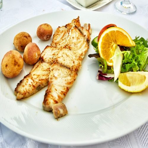 Grilled fish fillet