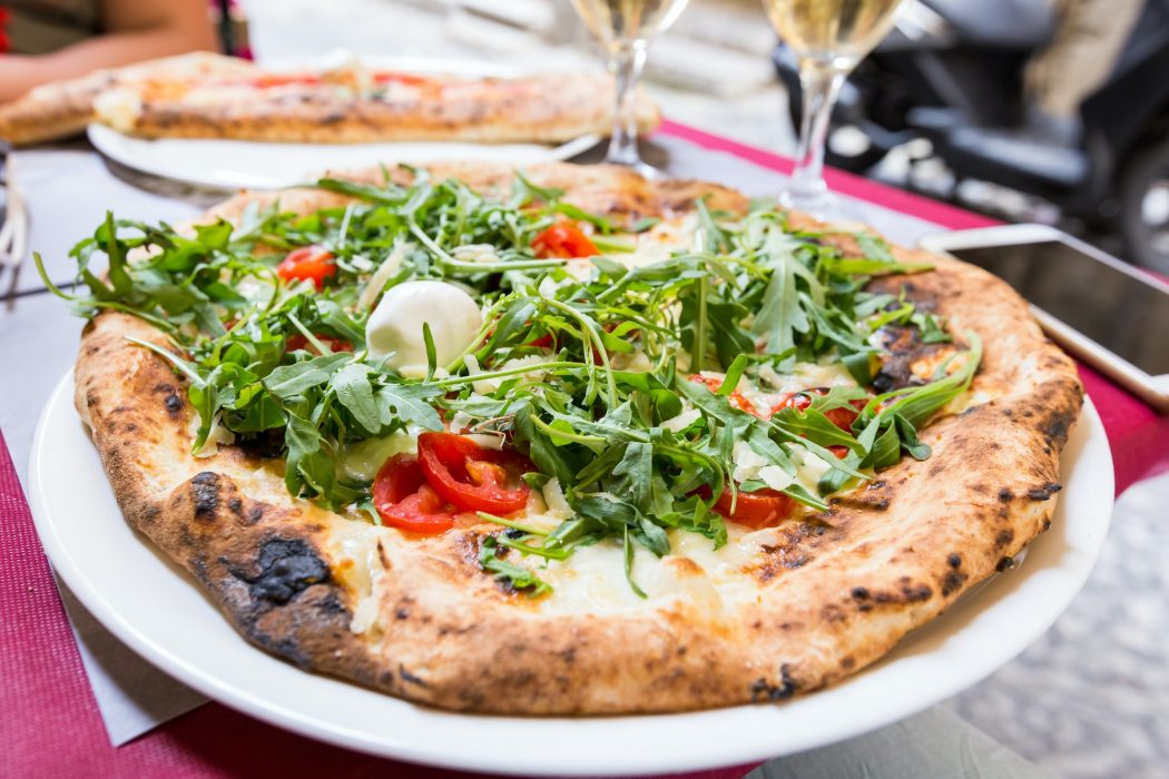 Italian pizza with arugula