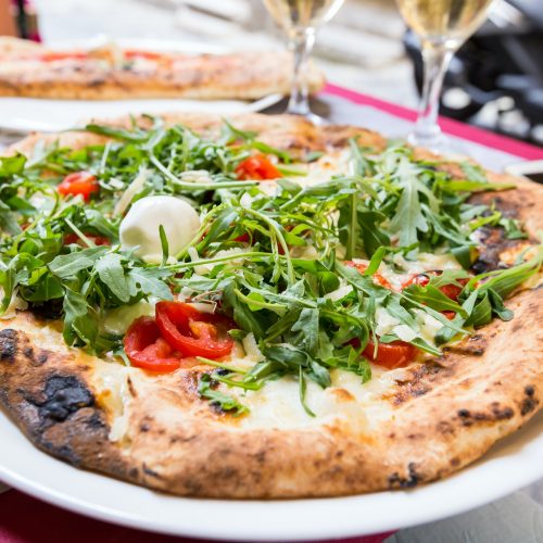 Italian pizza with arugula